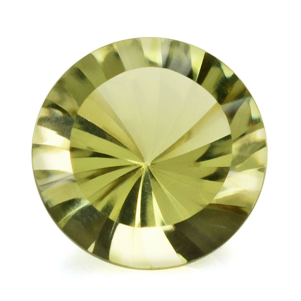 LEMON QUARTZ CHAKRA CUT ROUND 12MM 5.35 Cts.