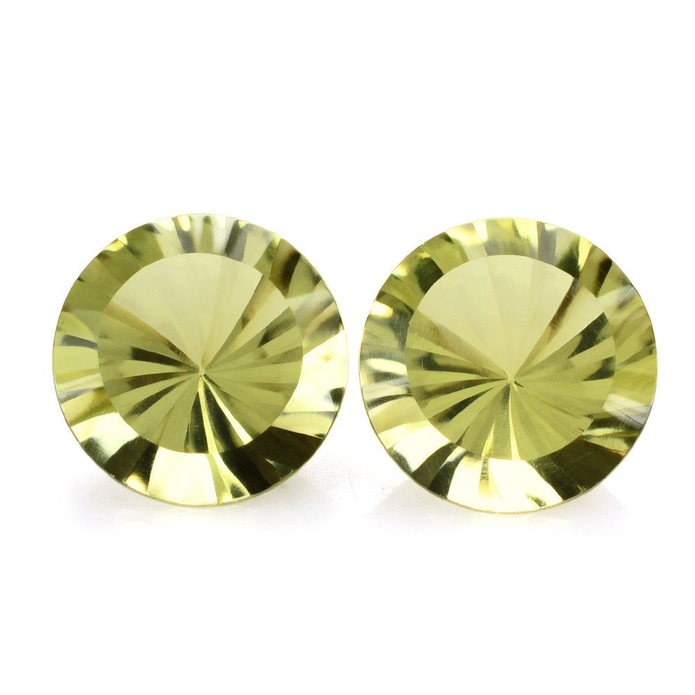 LEMON QUARTZ CHAKRA CUT ROUND 12MM 5.35 Cts.