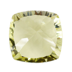 LEMON QUARTZ CONCAVE CUT CUSHION 14MM 10.20 Cts.