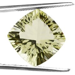 LEMON QUARTZ CONCAVE CUT CUSHION 14MM 10.20 Cts.