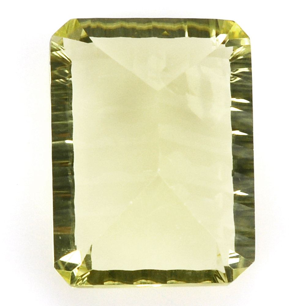 LEMON QUARTZ CONCAVE SPLENDOR CUT OCTAGON 16X12MM 9.99 Cts.