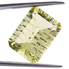 LEMON QUARTZ CONCAVE SPLENDOR CUT OCTAGON 16X12MM 9.99 Cts.