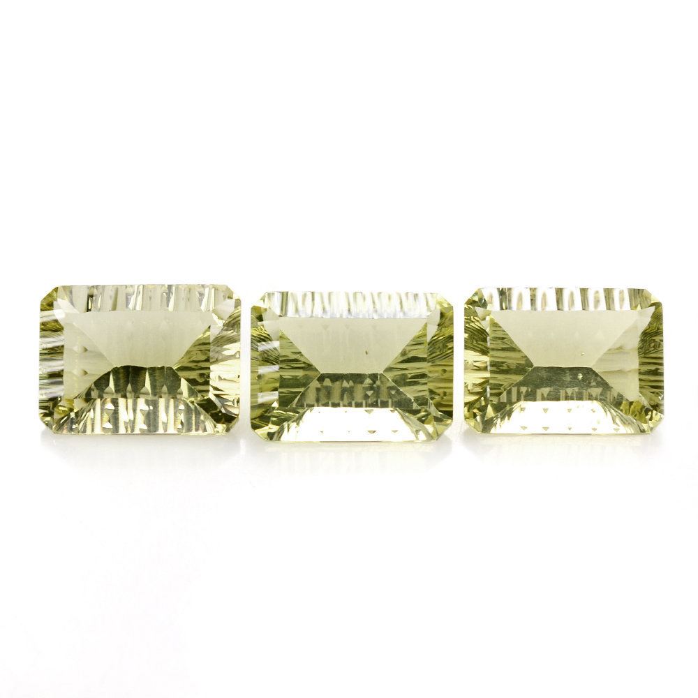 LEMON QUARTZ CONCAVE SPLENDOR CUT OCTAGON 16X12MM 9.99 Cts.