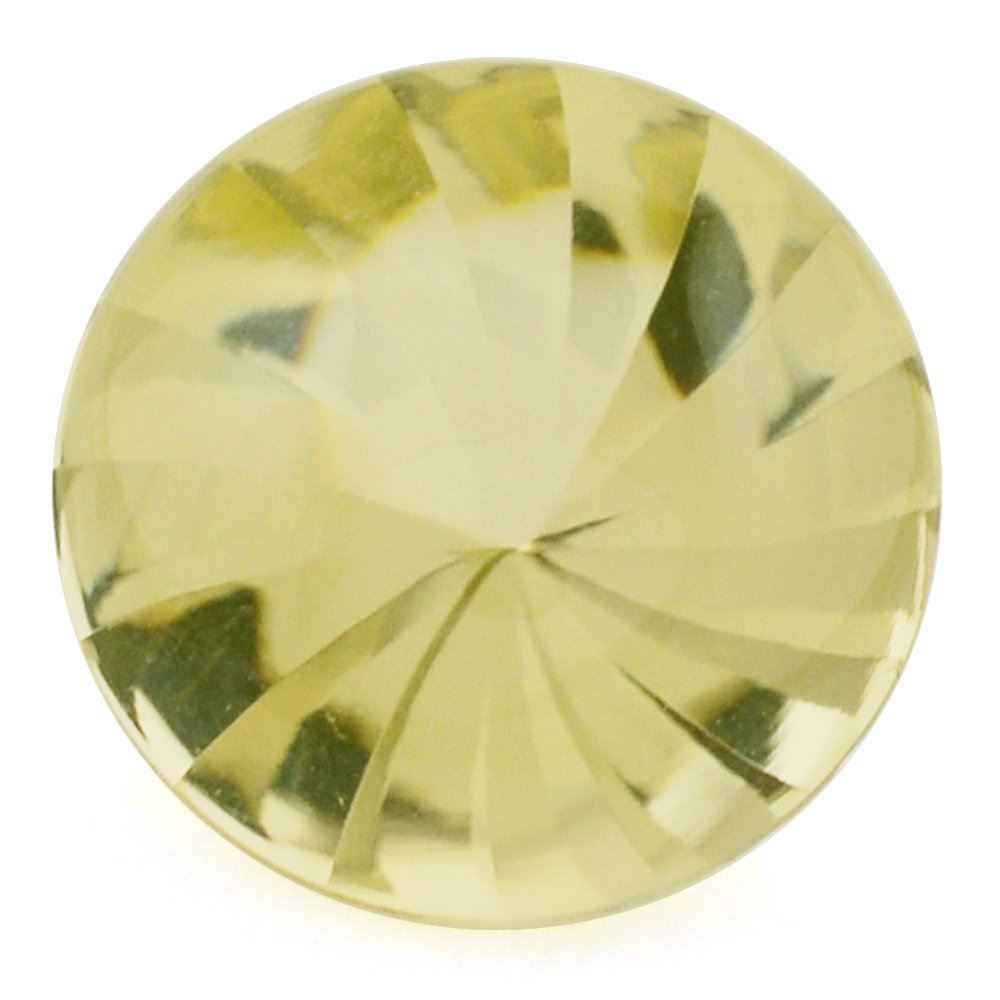 LEMON QUARTZ BUFFTOP ROUND WITH TWISTED CONCAVE 15MM 11.21 Cts.