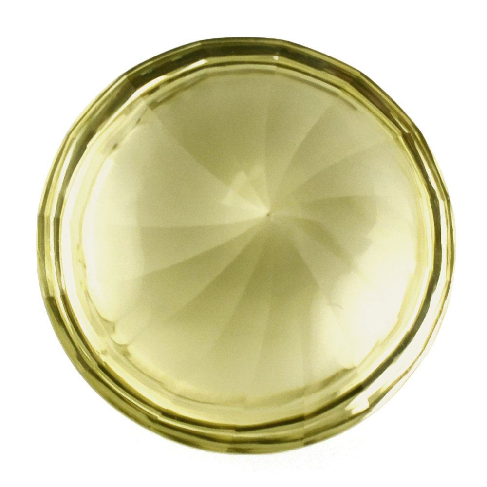 LEMON QUARTZ BUFFTOP ROUND WITH TWISTED CONCAVE 15MM 11.21 Cts.
