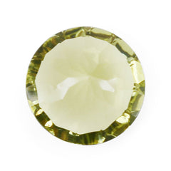 LEMON QUARTZ CONCAVE CUT ROUND 9MM 2.87 Cts.