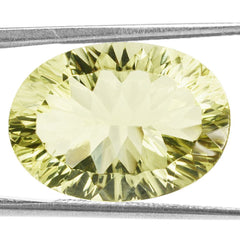 LEMON QUARTZ CONCAVE CUT OVAL 18X13MM 11.25 Cts.