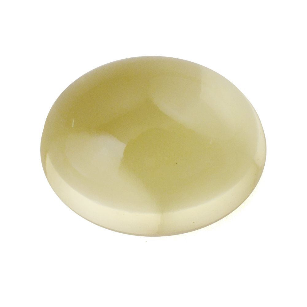 LEMON QUARTZ OVAL CAB (GREEN GOLD) 9X7MM 2.09 Cts.