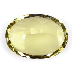 LEMON QUARTZ CUT OVAL (GREEN GOLD) 25X18MM 28.50 Cts.