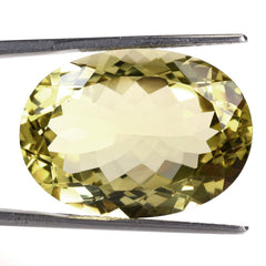 LEMON QUARTZ CUT OVAL (GREEN GOLD) 25X18MM 28.50 Cts.
