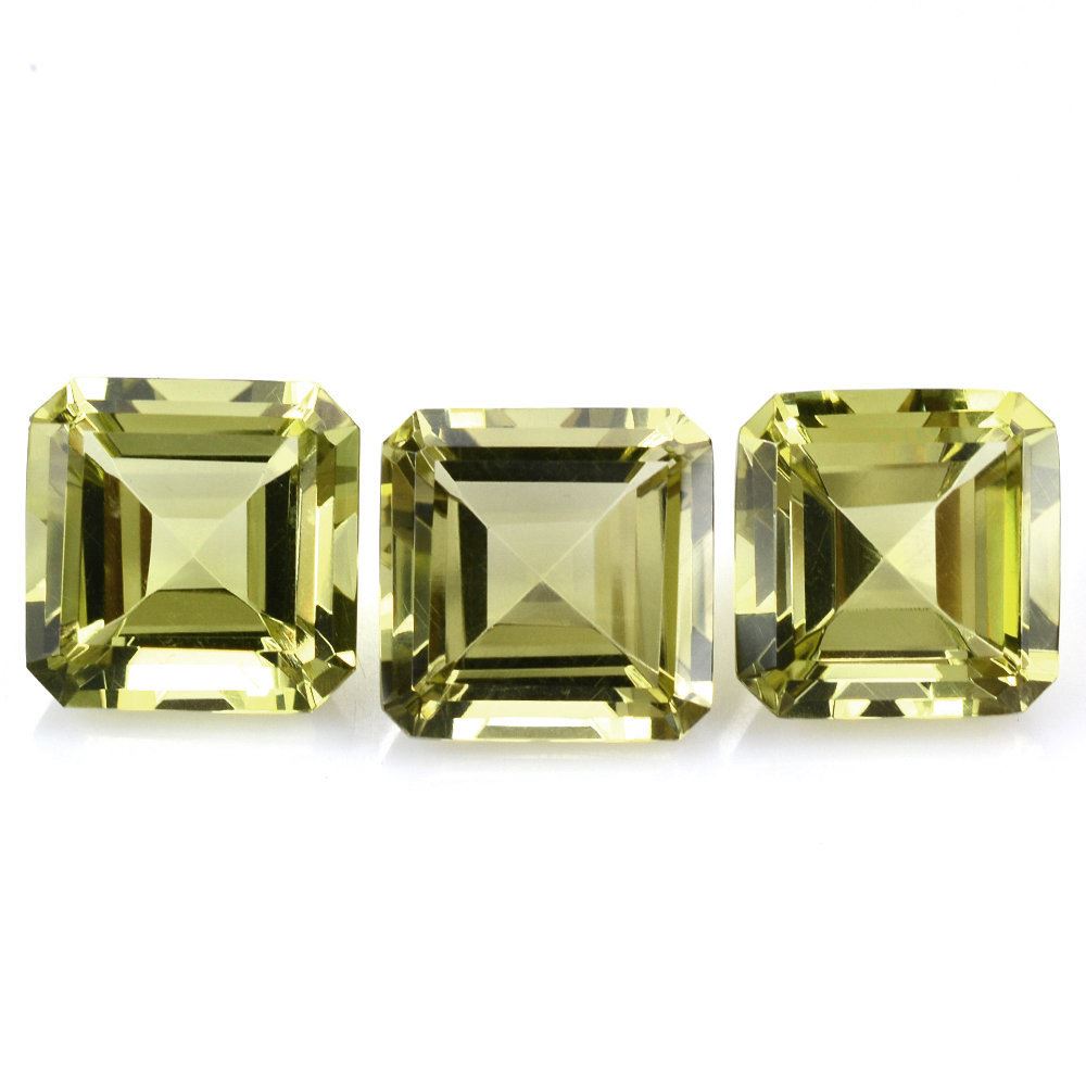 LEMON QUARTZ CUT SQUARE-OCTAGON (GREEN GOLD) 14MM 11.51 Cts.