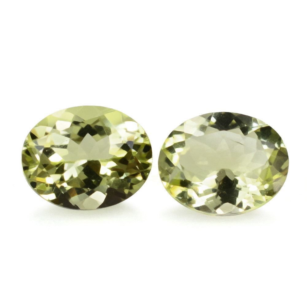 LEMON QUARTZ CUT OVAL (GREEN GOLD) 10X8MM 2.27 Cts.