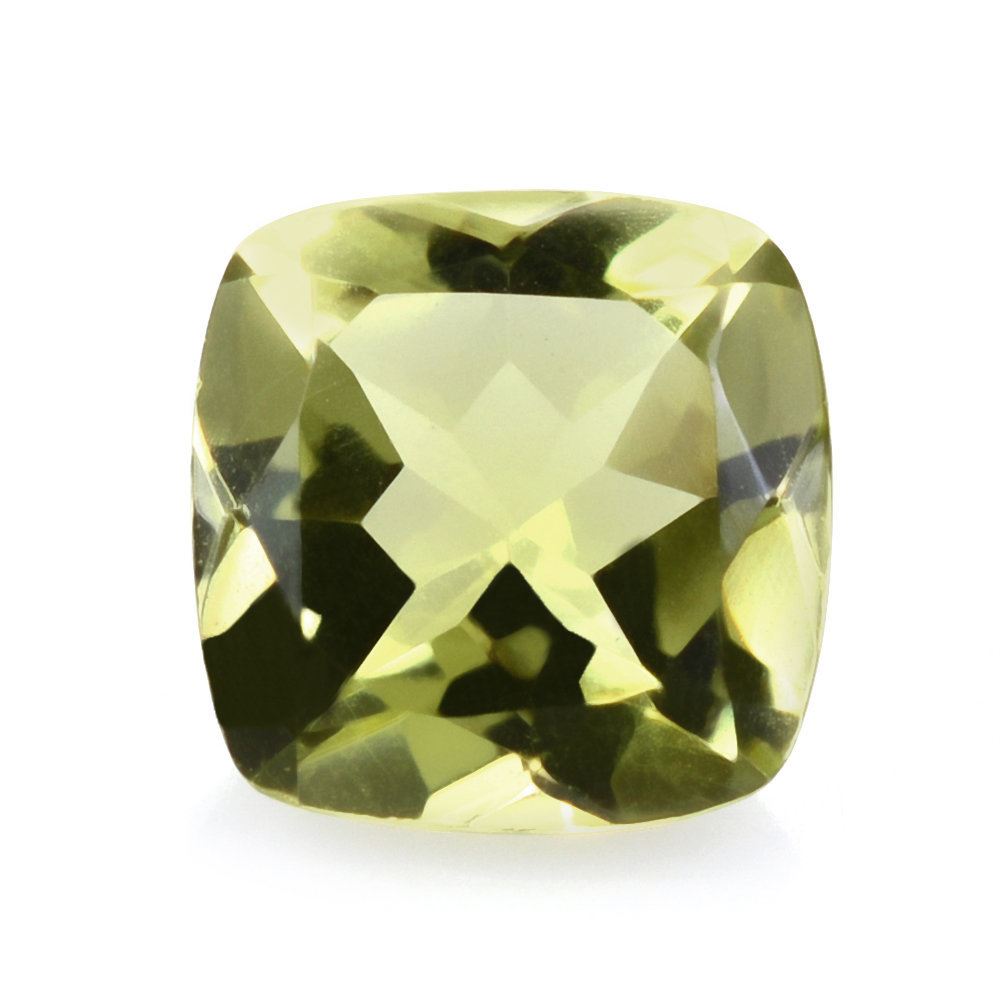 LEMON QUARTZ CUT CUSHION (GREEN GOLD) 8MM 2.03 Cts.