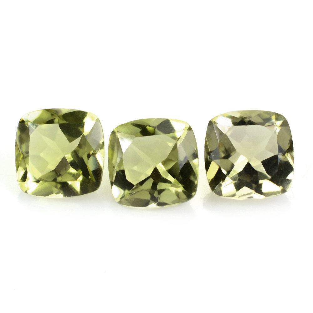 LEMON QUARTZ CUT CUSHION (GREEN GOLD) 8MM 2.03 Cts.