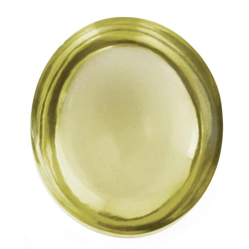 LEMON QUARTZ OVAL CAB (GREEN GOLD) 15X13MM 10.60 Cts.