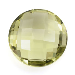 LEMON QUARTZ BRIOLETTE ROUND (GREEN GOLD) 12MM 5.43 Cts.