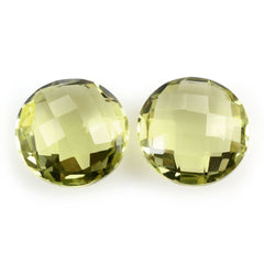 LEMON QUARTZ BRIOLETTE ROUND (GREEN GOLD) 12MM 5.43 Cts.
