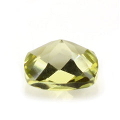 LEMON QUARTZ CHECKER CUT CUSHION (GREEN GOLD) 8MM 2.00 Cts.