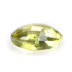 LEMON QUARTZ BRIOLETTE ROUND (HALF DRILL) (GREEN GOLD) 13MM 6.60 Cts.