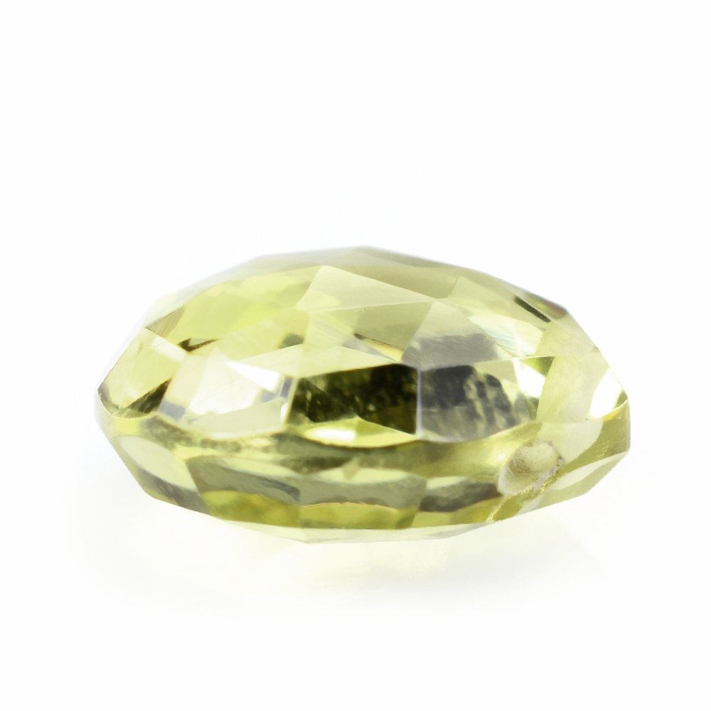 LEMON QUARTZ ROSE CUT BRIOLETTE HEART (FULL DRILL) (GREEN GOLD) 12MM 4 Cts.