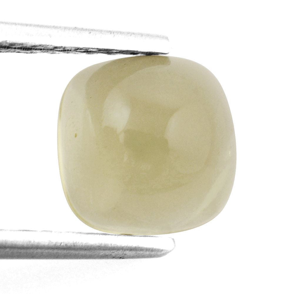 LEMON QUARTZ CUSHION CAB (GREEN GOLD) 8MM 2.30 Cts.