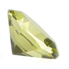 LEMON QUARTZ MIRROR CUT ROUND (GREEN GOLD) 12MM 4.81 Cts.
