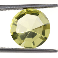LEMON QUARTZ MIRROR CUT ROUND (GREEN GOLD) 12MM 4.81 Cts.