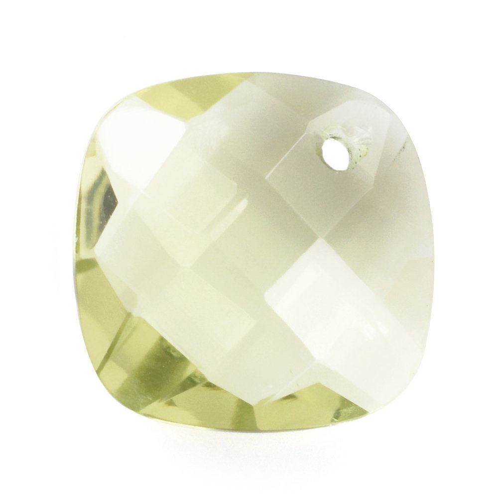 LEMON QUARTZ BRIOLETTE CUSHION (FULL DRILL) (GREEN GOLD) 10MM 2.65 Cts.