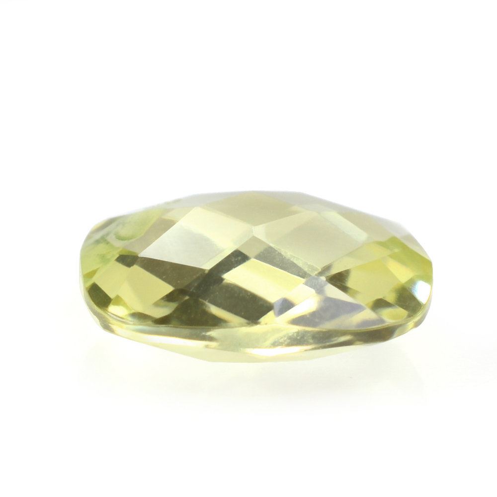 LEMON QUARTZ BRIOLETTE CUSHION (FULL DRILL) (GREEN GOLD) 10MM 2.65 Cts.