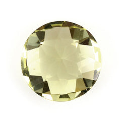 LEMON QUARTZ CHECKER CUT ROUND (GREEN GOLD) 8MM 1.65 Cts.