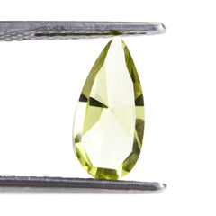 LEMON QUARTZ MIRROR CUT PEAR (GREEN GOLD) 13X6MM 1.84 Cts.