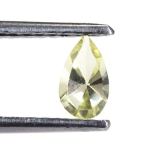 LEMON QUARTZ MIRROR CUT PEAR (GREEN GOLD) 7X4MM 0.44 Cts.