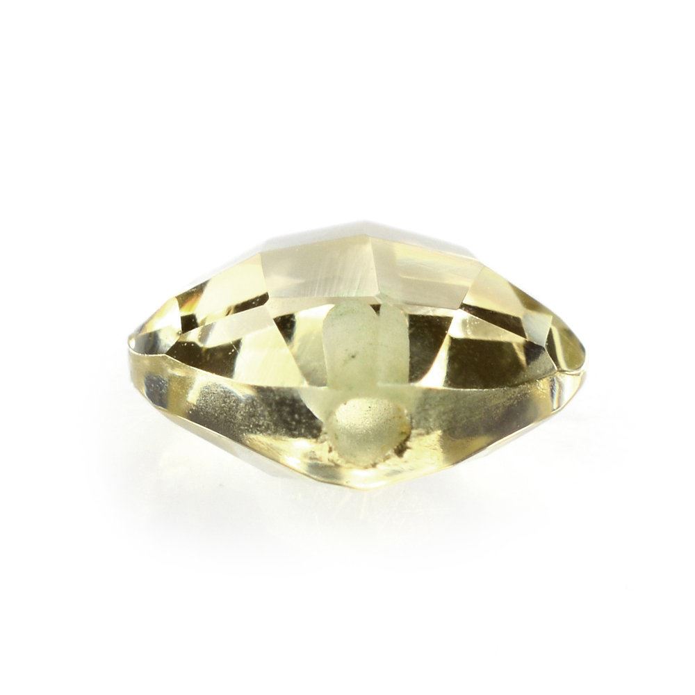 LEMON QUARTZ BRIOLETTE CUSHION (HALF DRILL) (GREEN GOLD) 6MM 0.90 Cts.