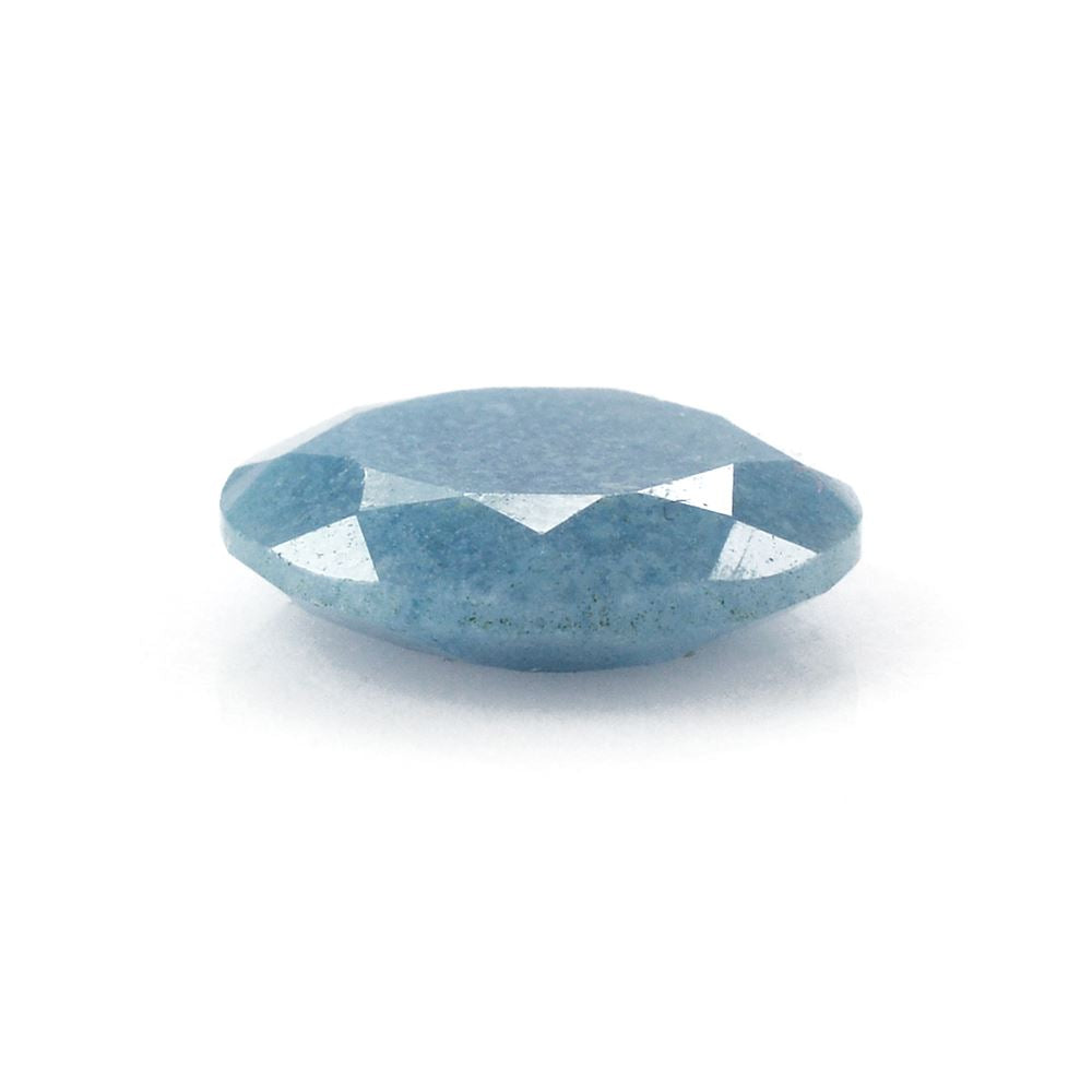 MILKY BLUE QUARTZ BOTH SIDE TABLE CUT ROUND 12MM 4.00 Cts.