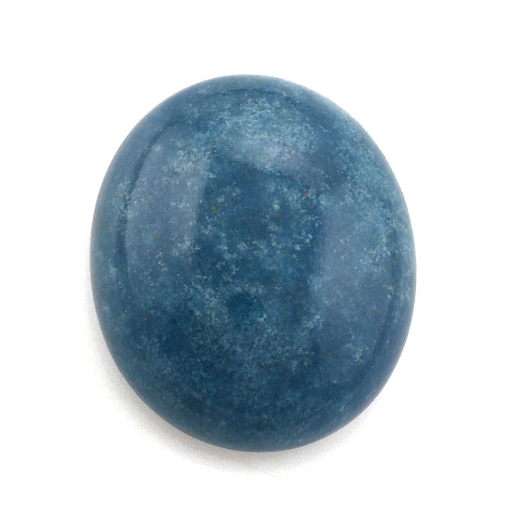 MILKY BLUE QUARTZ OVAL CAB 25X21MM 38.41 Cts.