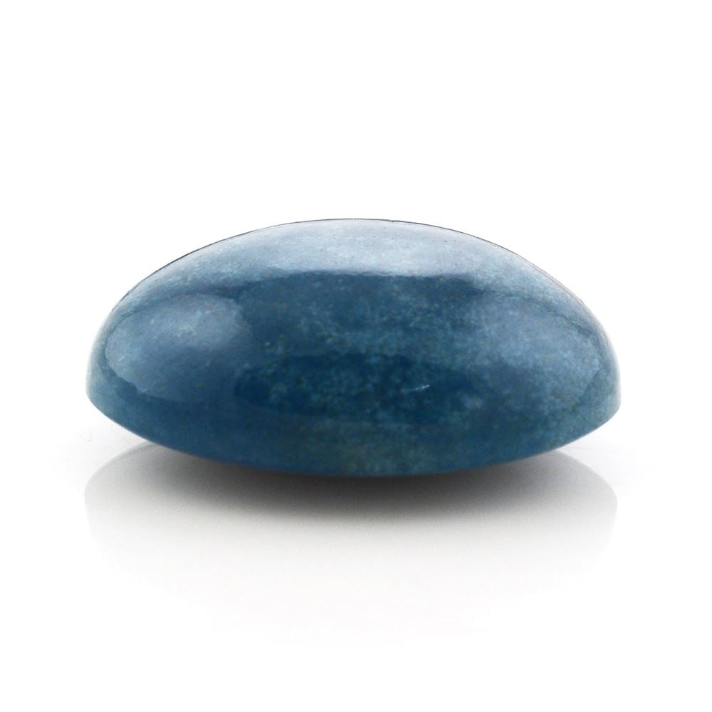 MILKY BLUE QUARTZ OVAL CAB 25X21MM 38.41 Cts.