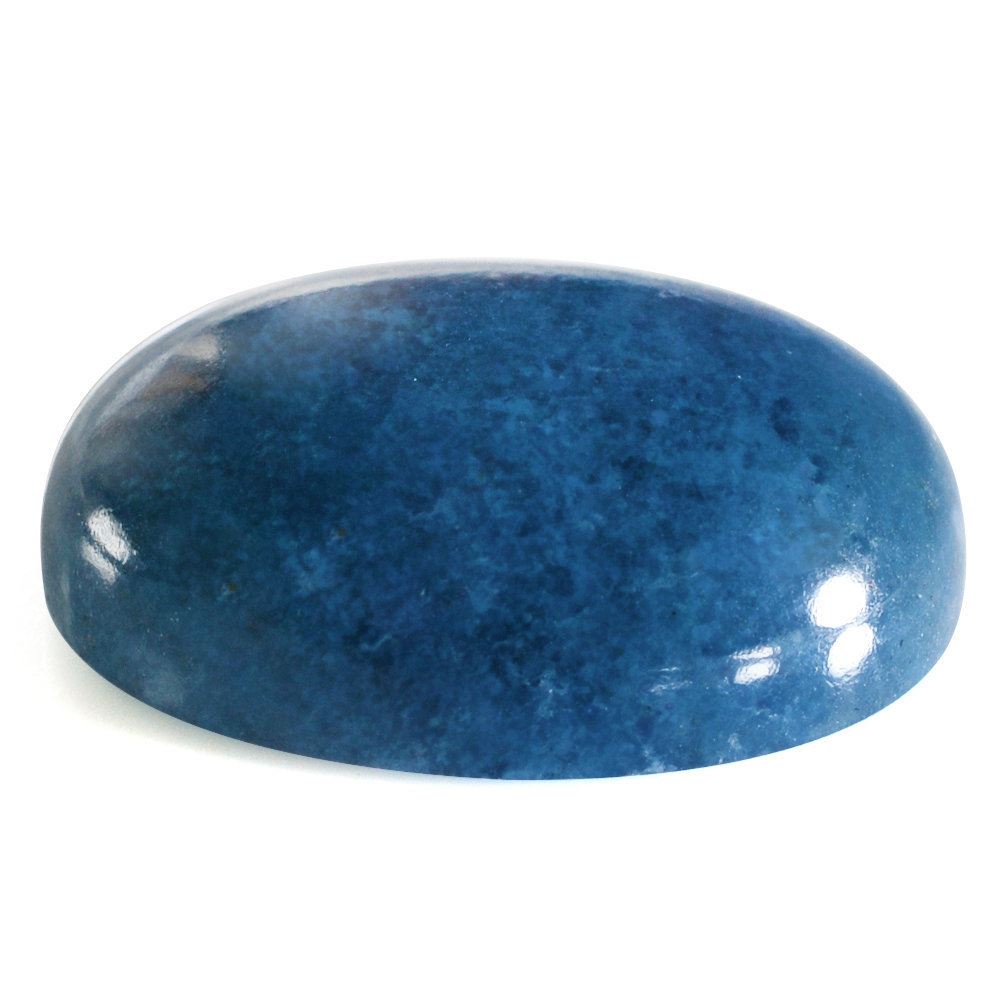 MILKY BLUE QUARTZ OVAL CAB 24X18MM 28.55 Cts.