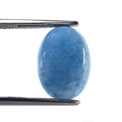 MILKY BLUE QUARTZ OVAL CAB (MEDIUM) 14X10MM 5.95 Cts.