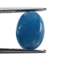 MILKY BLUE QUARTZ OVAL CAB (DARK) 14X10MM 5.85 Cts.