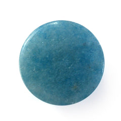 MILKY BLUE QUARTZ ROUND CAB 12MM 7.23 Cts.