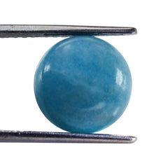 MILKY BLUE QUARTZ ROUND CAB 12MM 7.23 Cts.