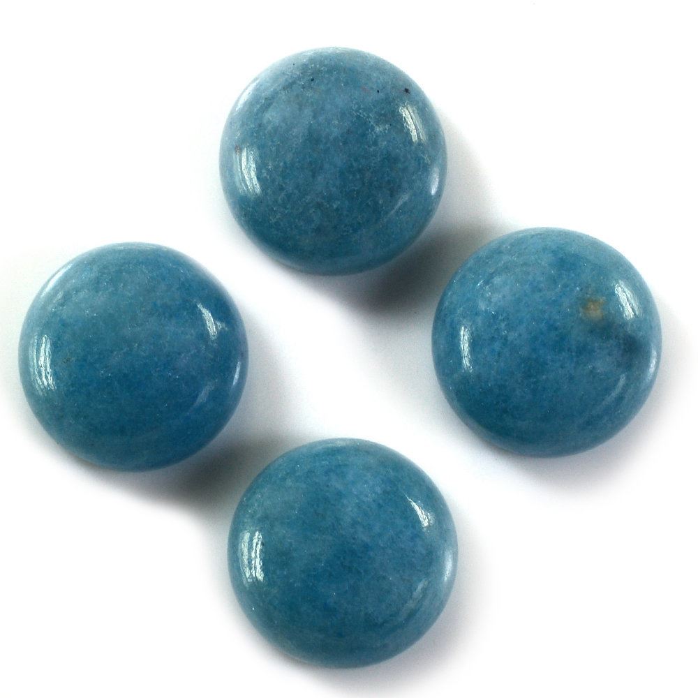 MILKY BLUE QUARTZ ROUND CAB 12MM 7.23 Cts.