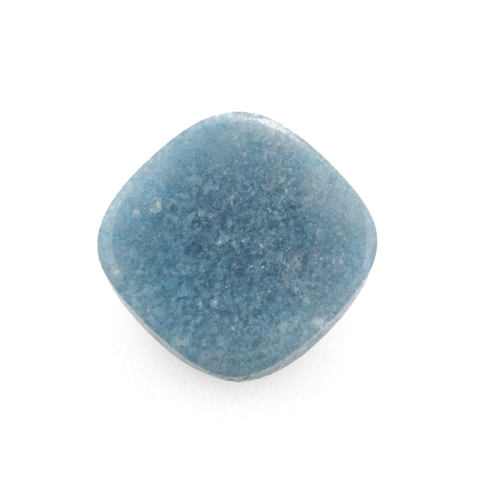 MILKY BLUE QUARTZ CUSHION CAB 12MM 6.91 Cts.