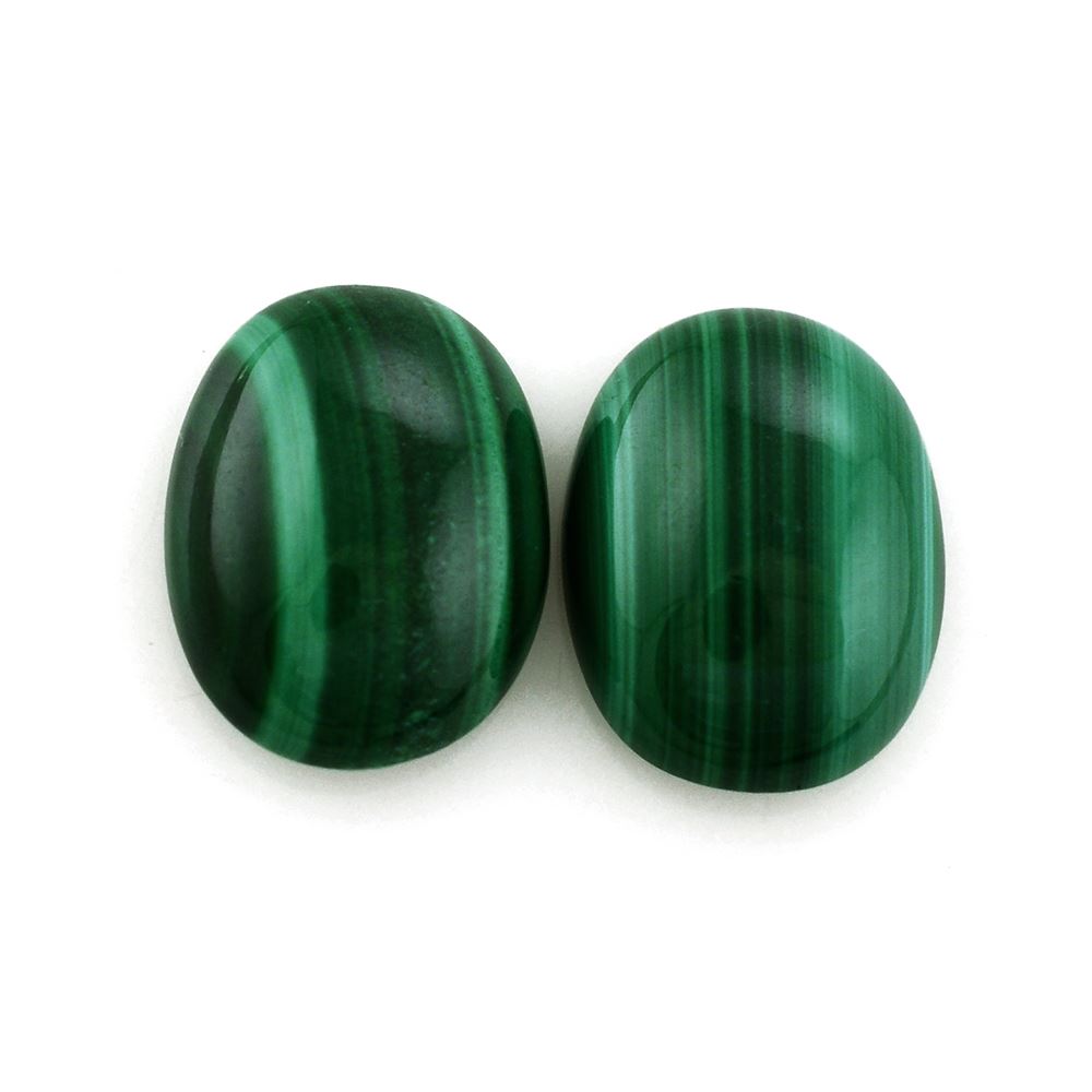 MALACHITE FLAT OVAL CAB 12X9MM 4.75 Cts.