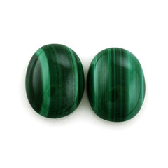 MALACHITE FLAT OVAL CAB 12X9MM 4.75 Cts.