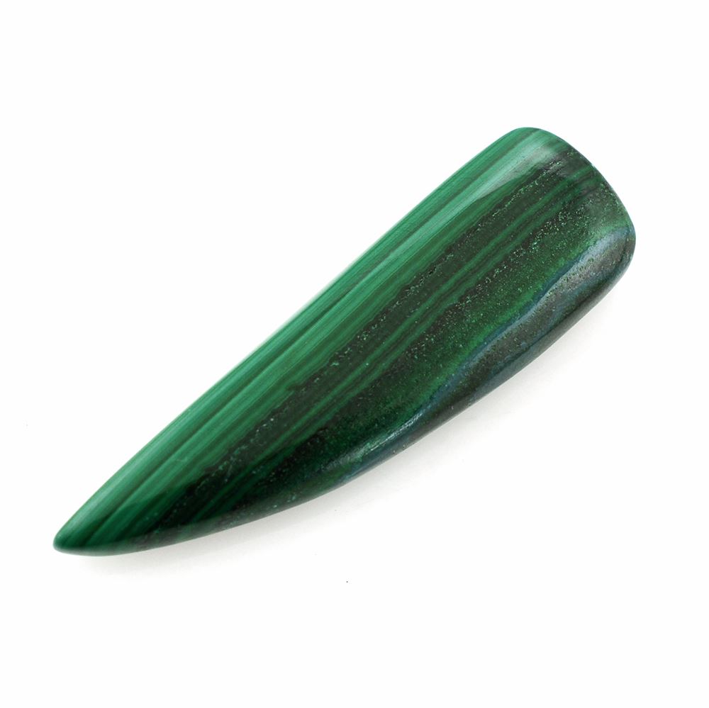 MALACHITE HORN SHAPE FANCY (HALF DRILL) 35X10MM 20.90 Cts.