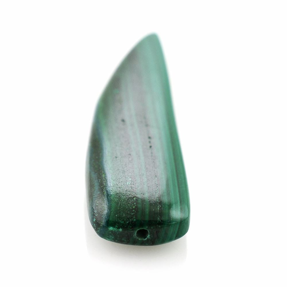 MALACHITE HORN SHAPE FANCY (HALF DRILL) 35X10MM 20.90 Cts.