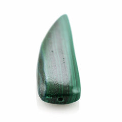 MALACHITE HORN SHAPE FANCY (HALF DRILL) 35X10MM 20.90 Cts.