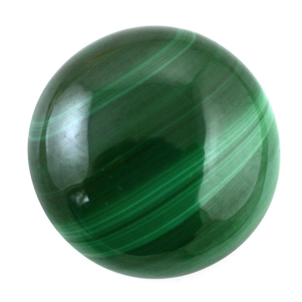 MALACHITE LENTIL ROUND 15MM 18.59 Cts.