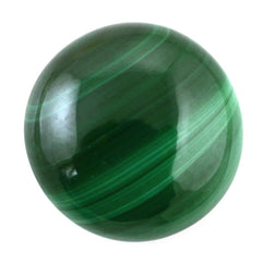 MALACHITE LENTIL ROUND 15MM 18.59 Cts.